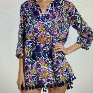 Roller Rabbit Floral Tassel Chachas Serafina Tunic